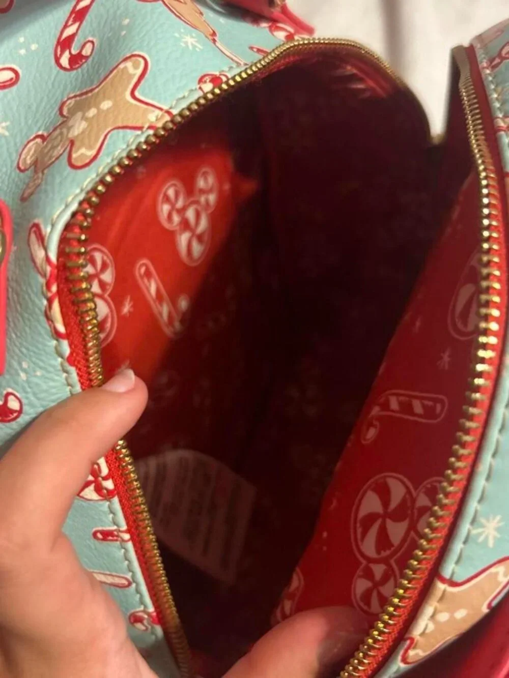 Disney Parks x Loungefly Mickey Peppermint Gingerbread Mini Backpack